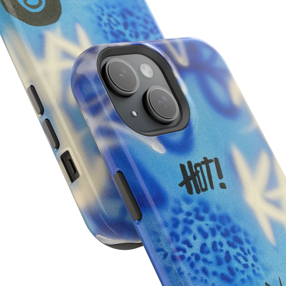 MagSafe "brilliant blues" airbrush iPhone case