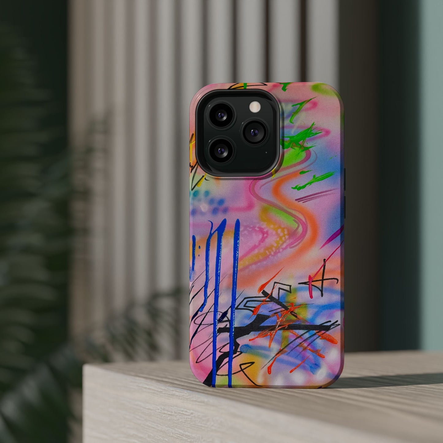 MagSafe "neon haze" airbrush iPhone case