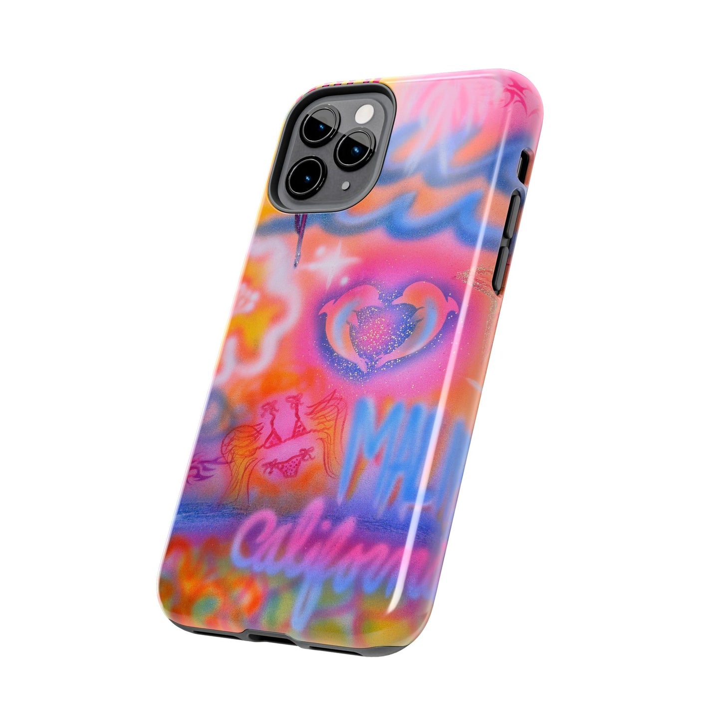 "mornings in malibu" airbrush iPhone case