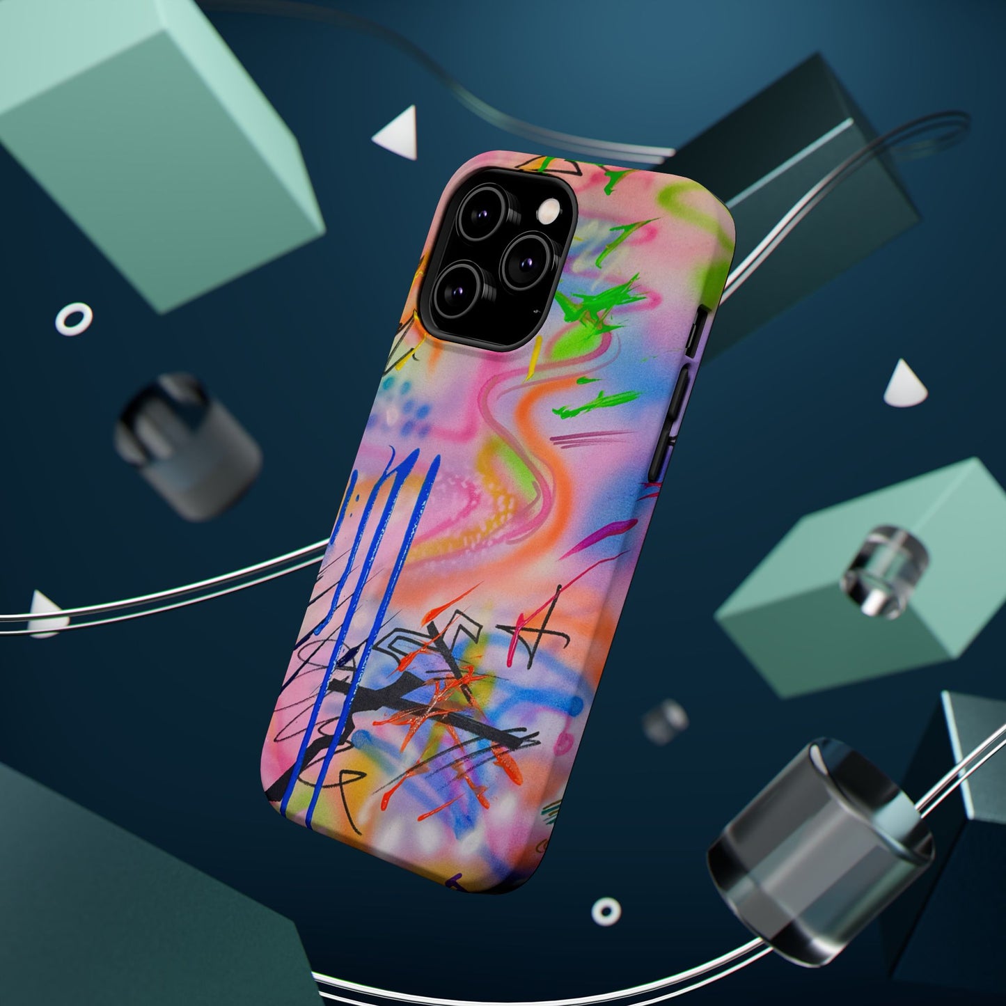 MagSafe "neon haze" airbrush iPhone case