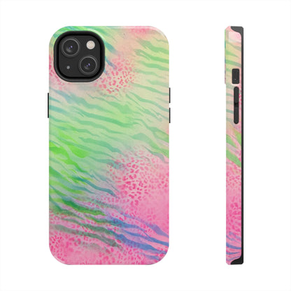 "teal cheetah" airbrush iPhone case