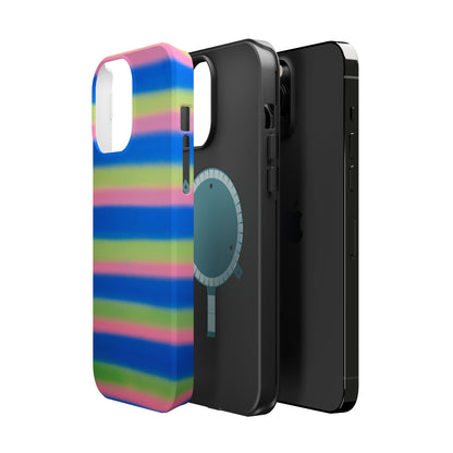 MagSafe "sherbet stripes" airbrush iPhone case