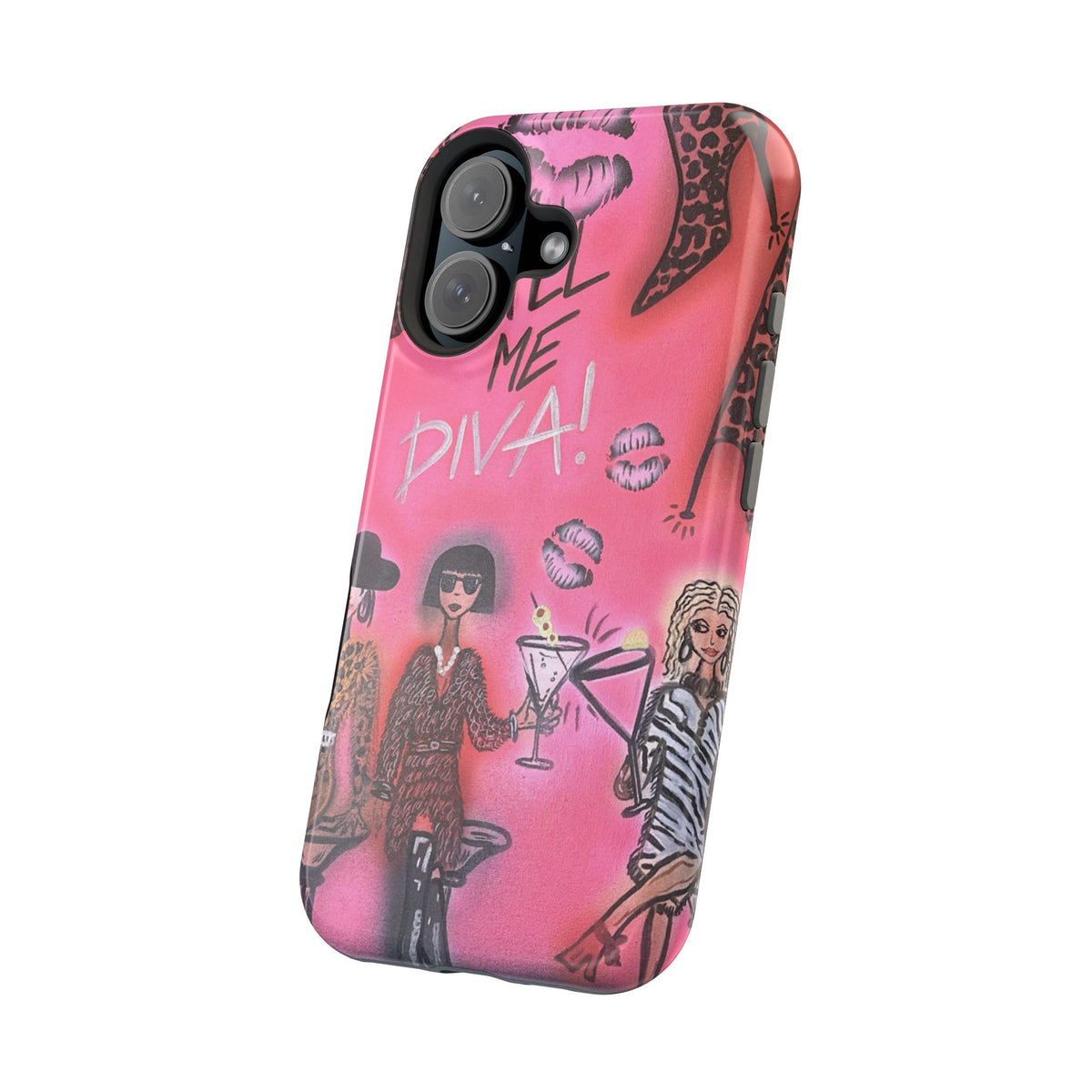 MagSafe "party diva" airbrush iPhone case