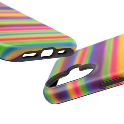 MagSafe "colorful stripes" airbrush iPhone case