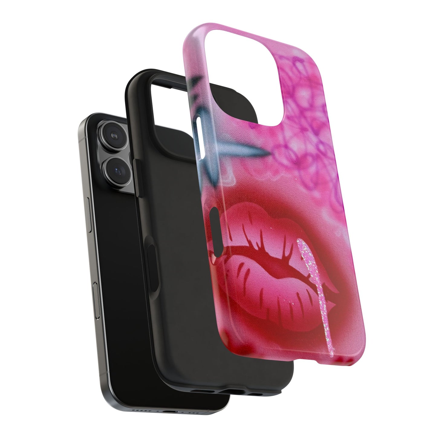"glitter aura" airbrush iPhone case