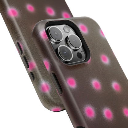 MagSafe "cherry mocha polka dot" airbrush iPhone case