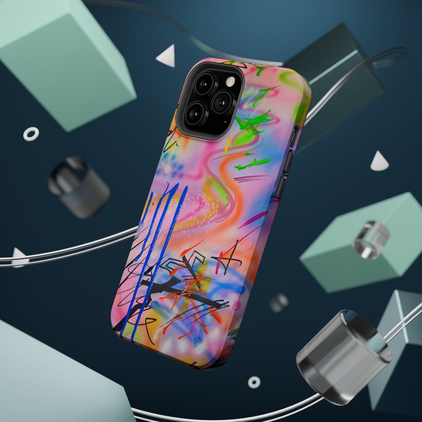 MagSafe "neon haze" airbrush iPhone case