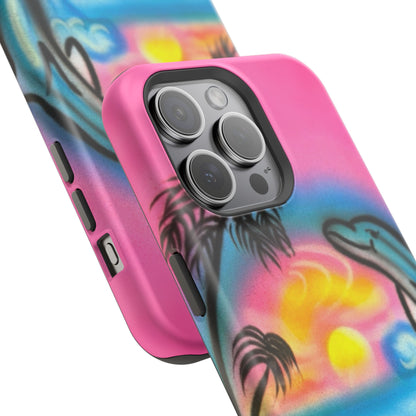 MagSafe "Delfinliebe" Airbrush iPhone-Hülle