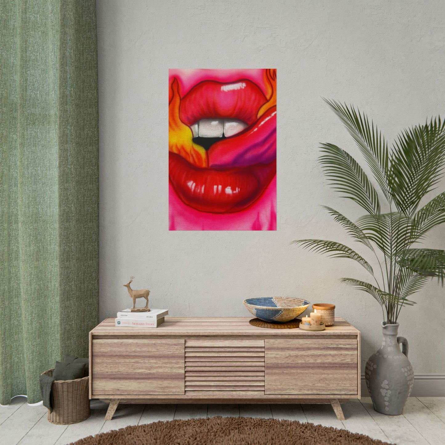 "flaming lips pt. 2" airbrush rolled print