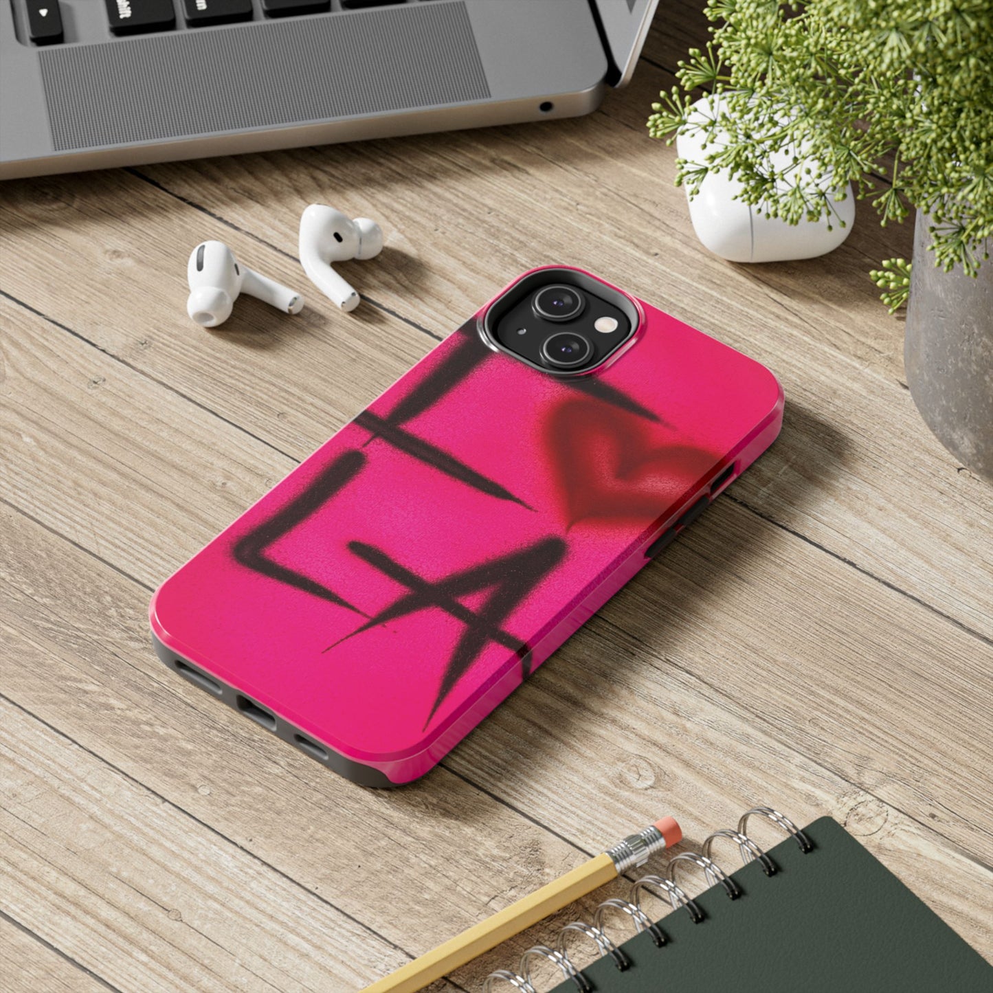 "I <3 LA" airbrush iPhone case