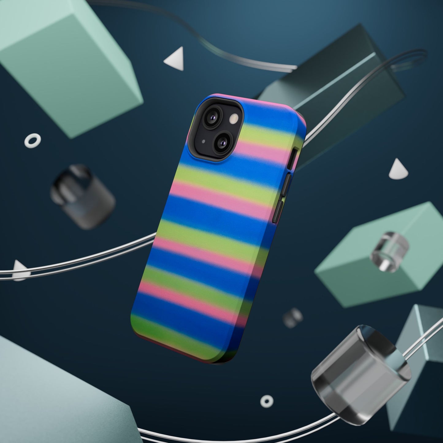 MagSafe "sherbet stripes" airbrush iPhone case