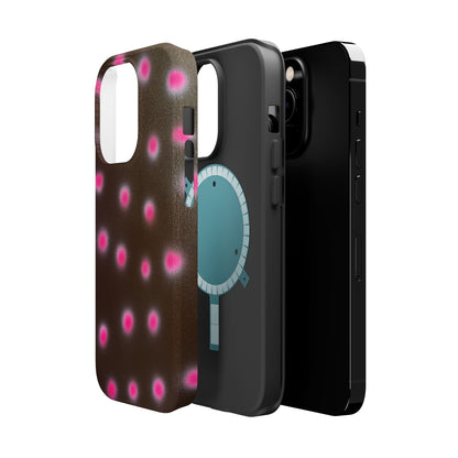 MagSafe "cherry mocha polka dot" airbrush iPhone case