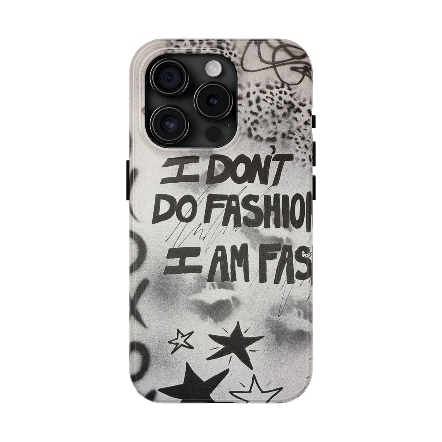 "i am fashion" airbrush iPhone case