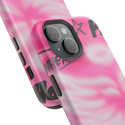 MagSafe "pinke Engelsflügel" Airbrush iPhone Hülle