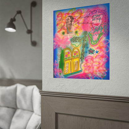 "new orleans, la" airbrush rolled print