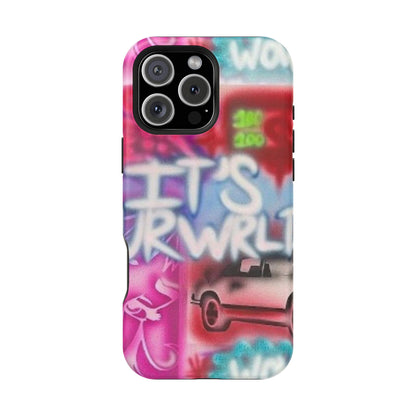 MagSafe „its ur WRLD“ Airbrush iPhone Hülle