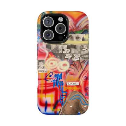 "get busy!" airbrush iPhone case