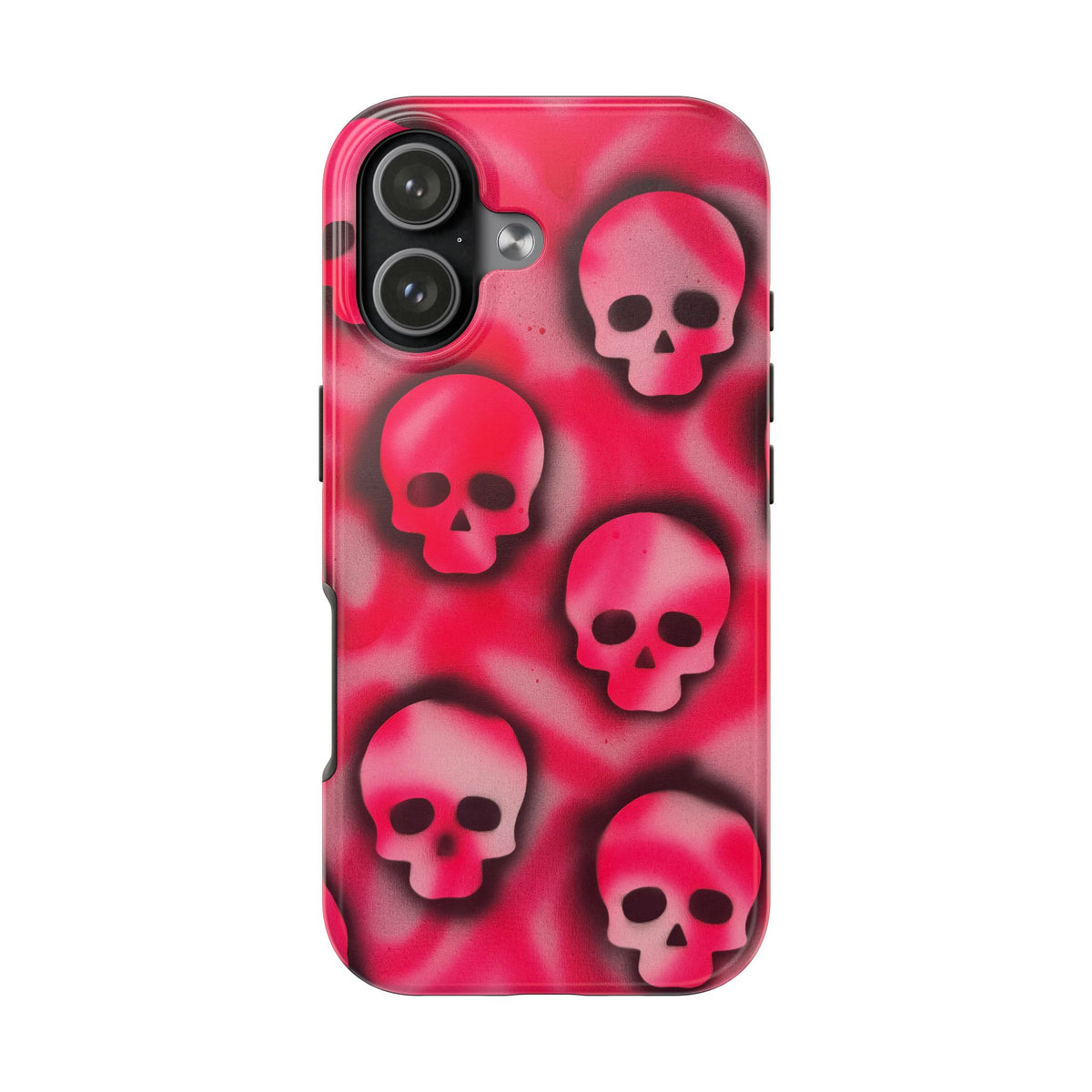 "pink skully" airbrush iPhone case