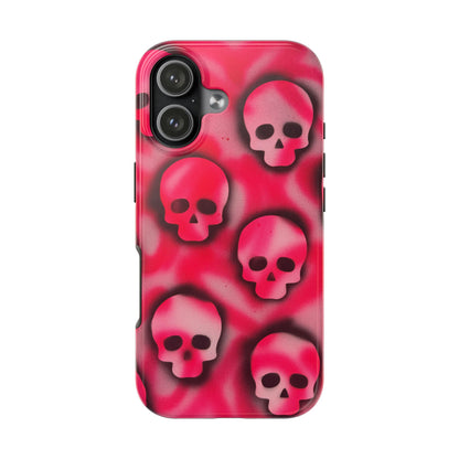 "pink skully" airbrush iPhone case