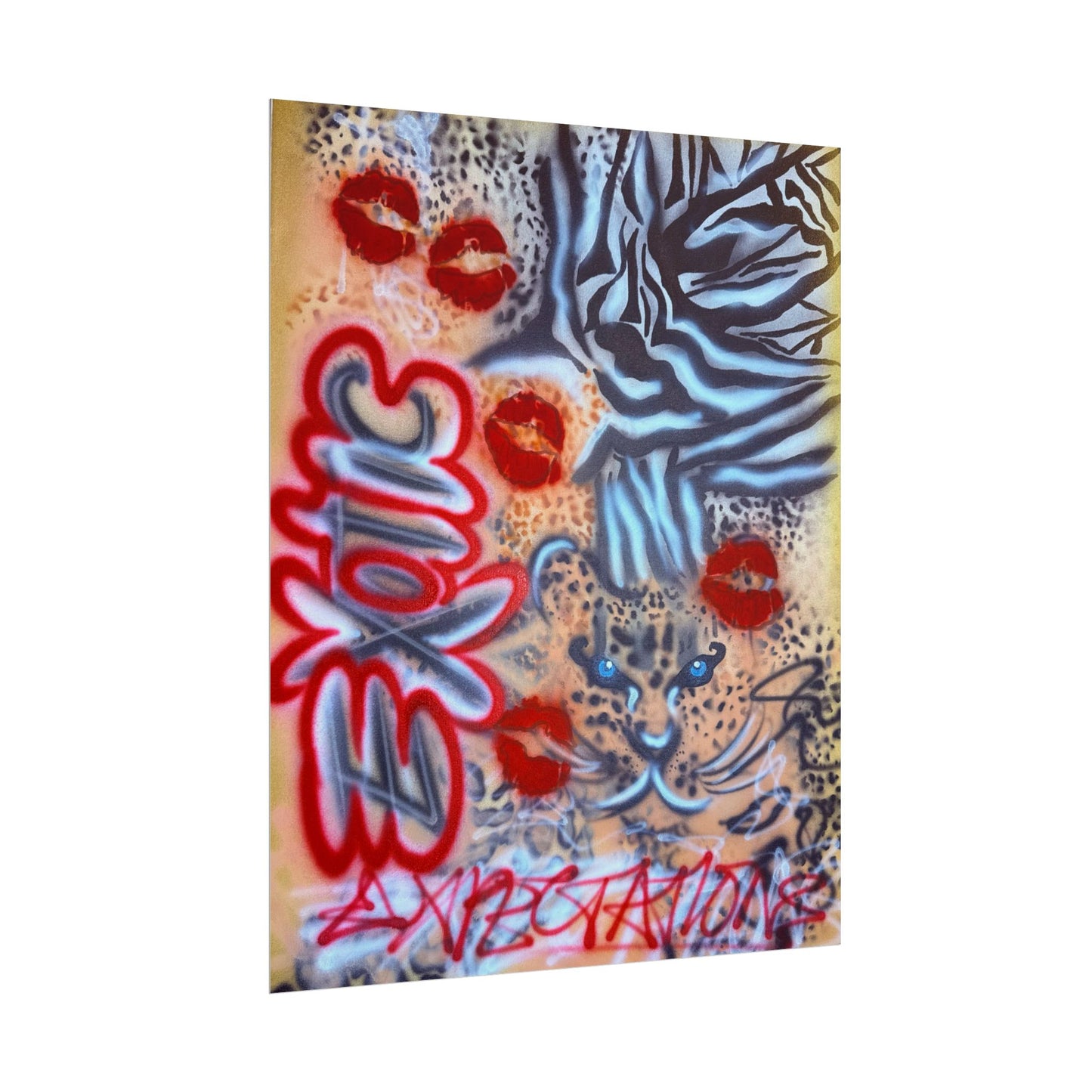 "exotic expectations" airbrush rolled print