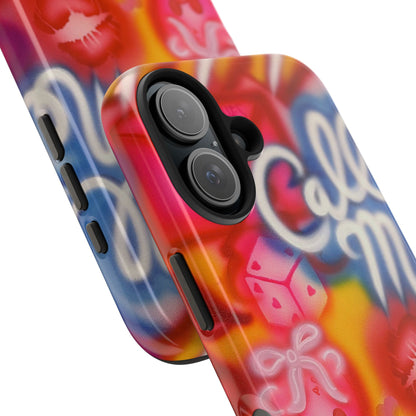 "CALL ME!" airbrush iPhone case