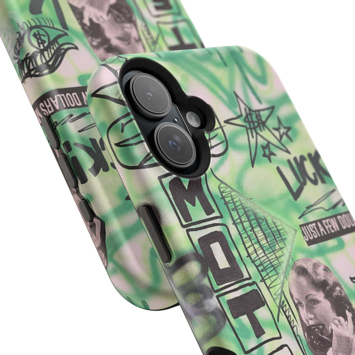 MagSafe "lust over luck" airbrush iPhone case