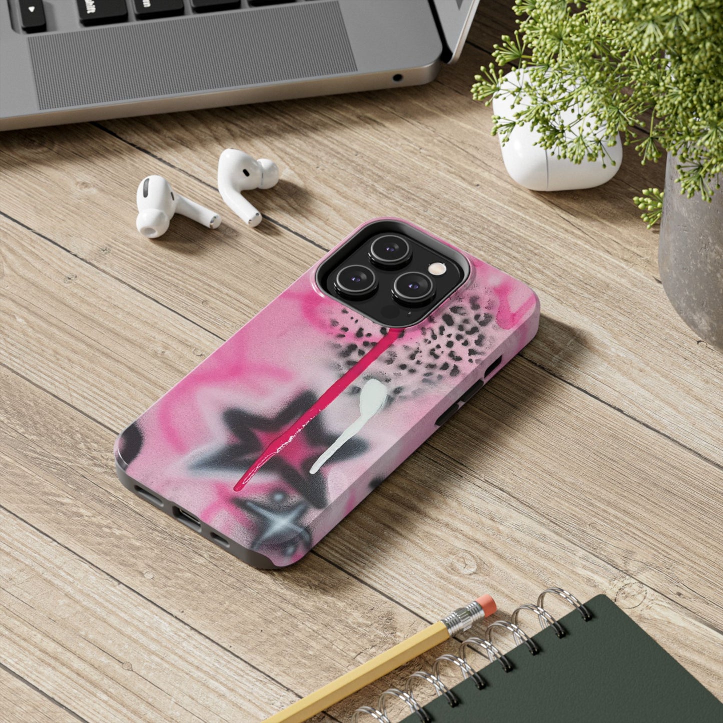 "pink cheetah" airbrush iPhone case