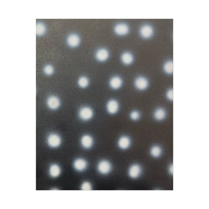 "coconut noir polka dots" airbrush rolled print