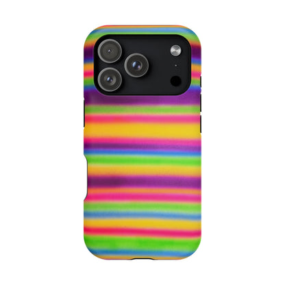 MagSafe "colorful stripes" airbrush iPhone case