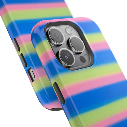 MagSafe "sherbet stripes" airbrush iPhone case