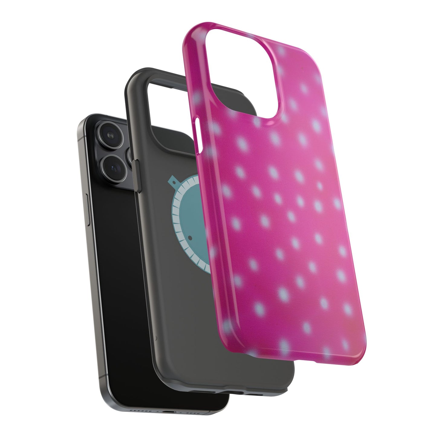 MagSafe "bubblegum polka dot" airbrush iPhone case