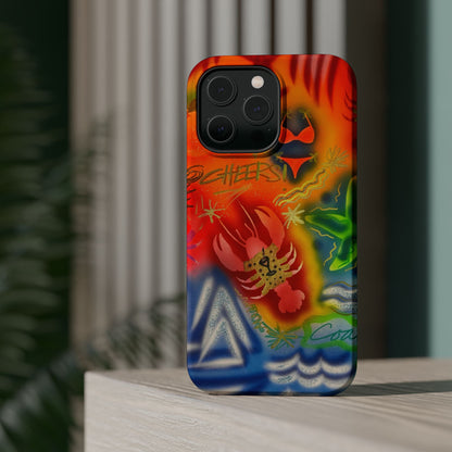 MagSafe "tipsy lobster" airbrush iPhone case