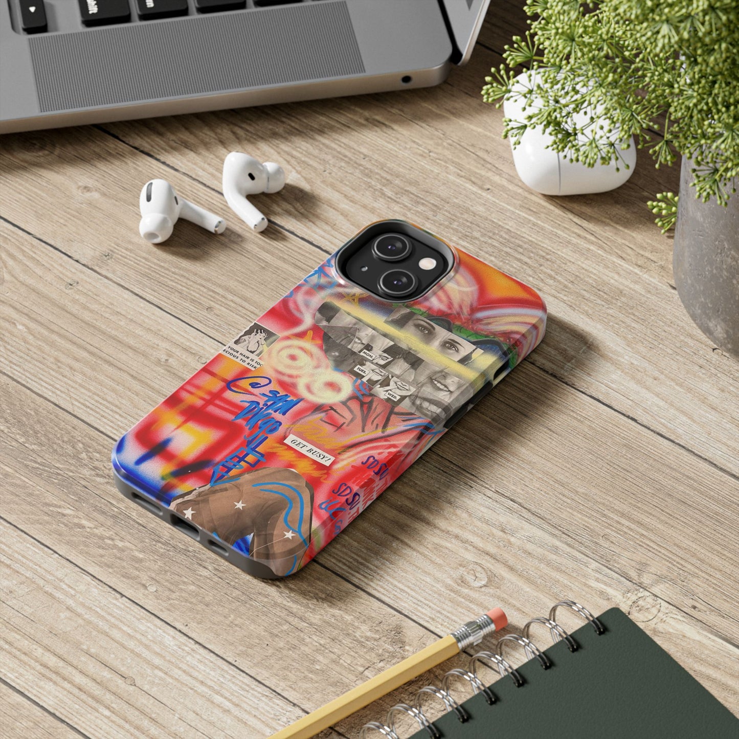 "get busy!" airbrush iPhone case