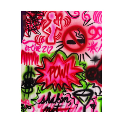 "in the 212" airbrush rolled print