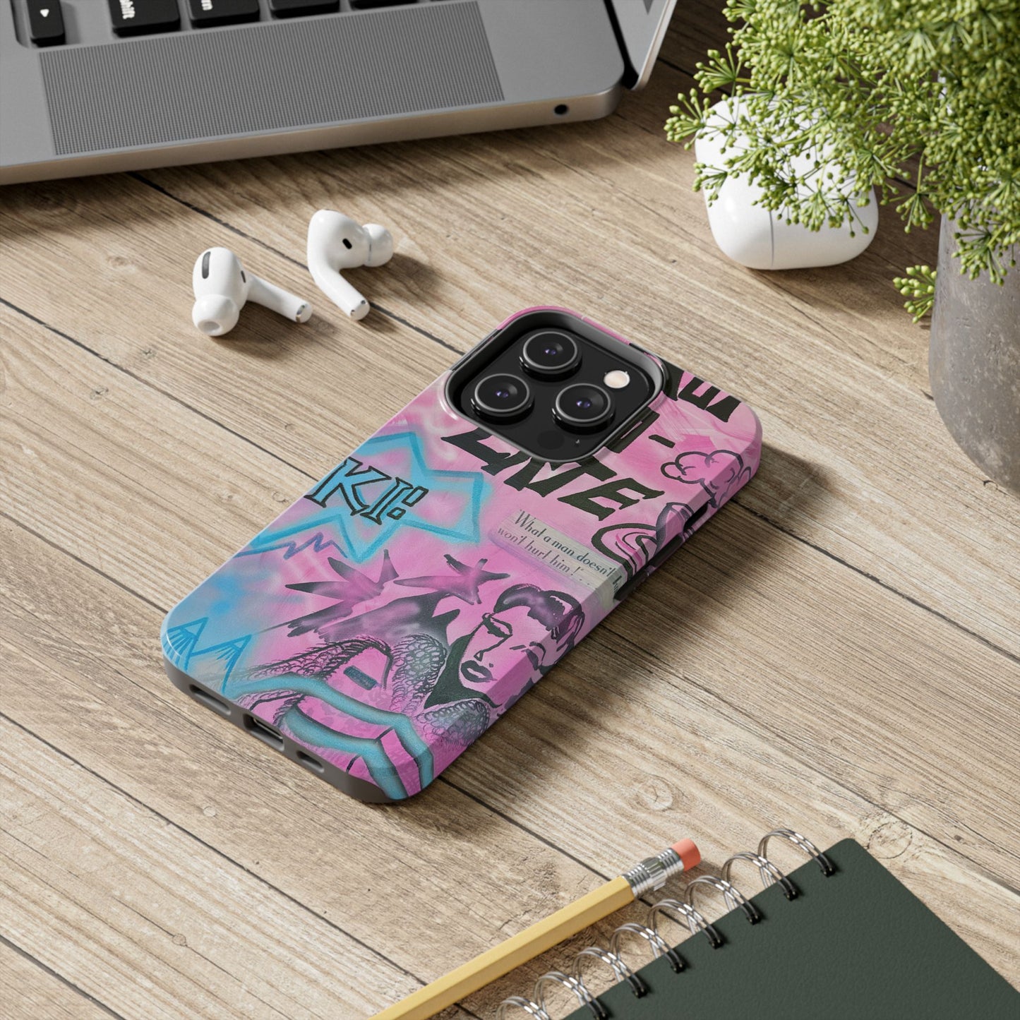 "avant le ski" airbrush iPhone case