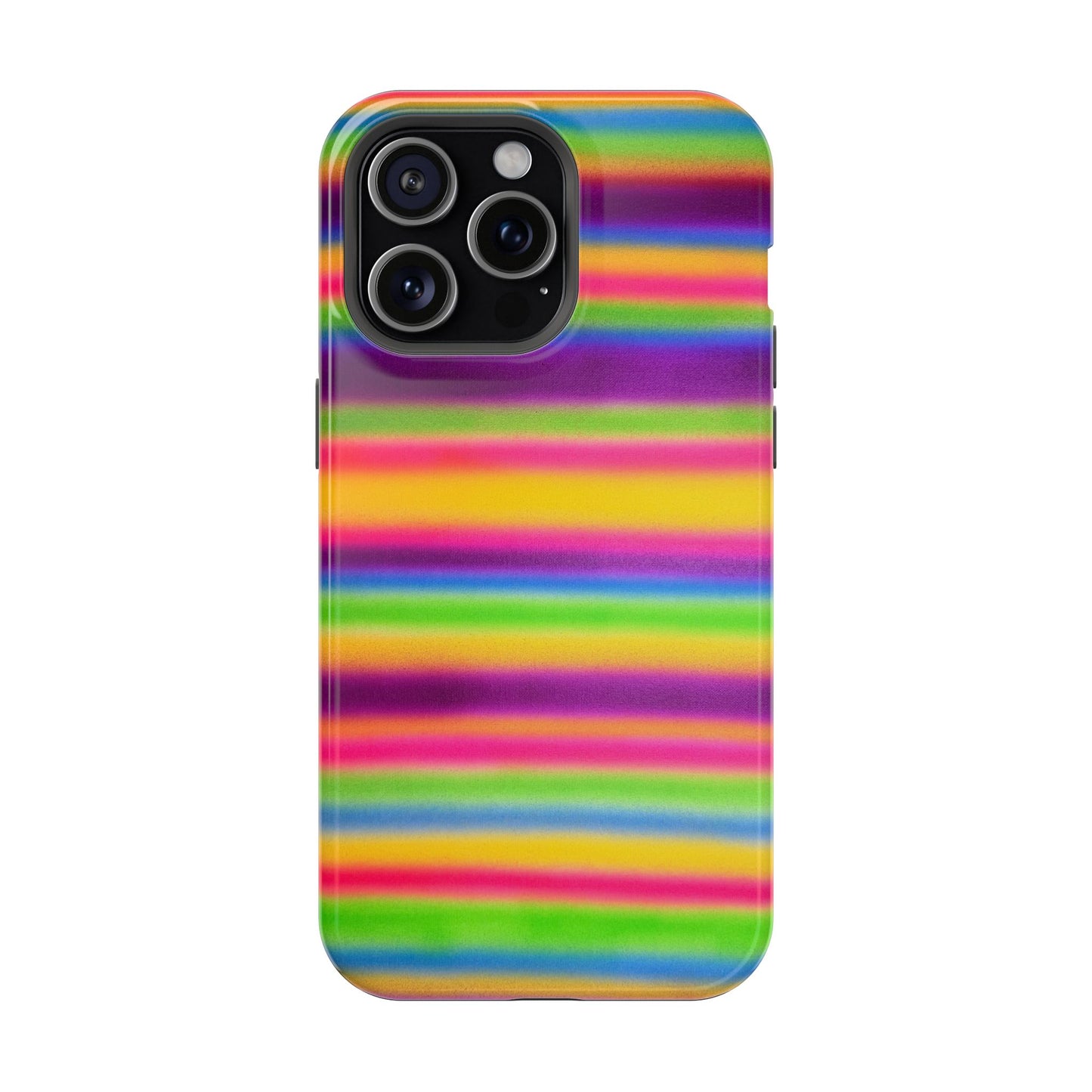 MagSafe "colorful stripes" airbrush iPhone case