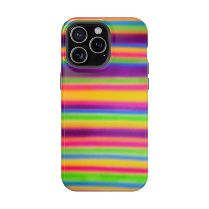 MagSafe "colorful stripes" airbrush iPhone case