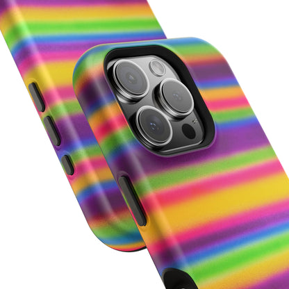 MagSafe "colorful stripes" airbrush iPhone case