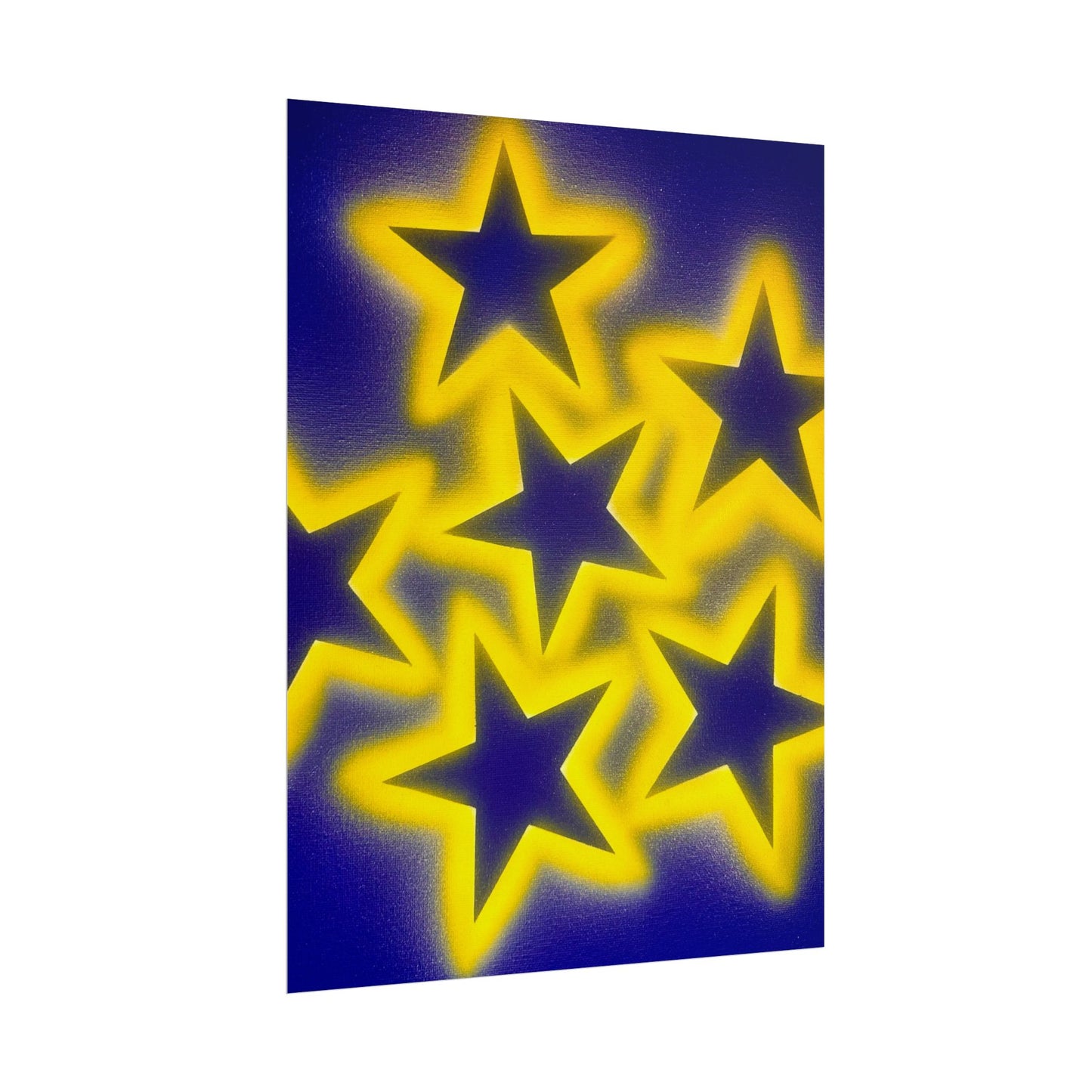 "cosmic crush" airbrush rolled print