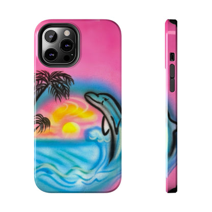 "dolphin love" airbrush iPhone case