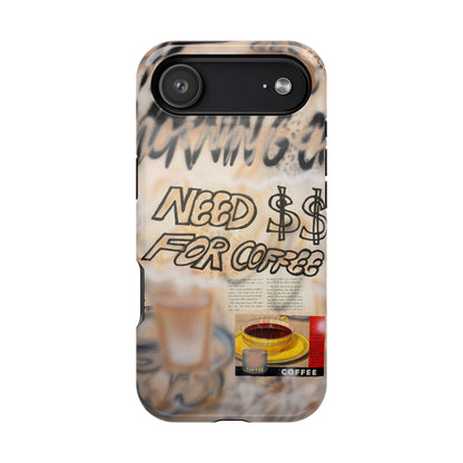 MagSafe "need $$ for coffee" airbrush iPhone case