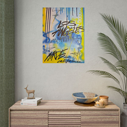 "los angeles" airbrush rolled print