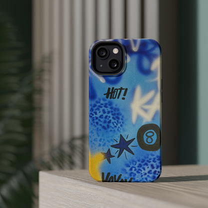 MagSafe "brilliant blues" airbrush iPhone case