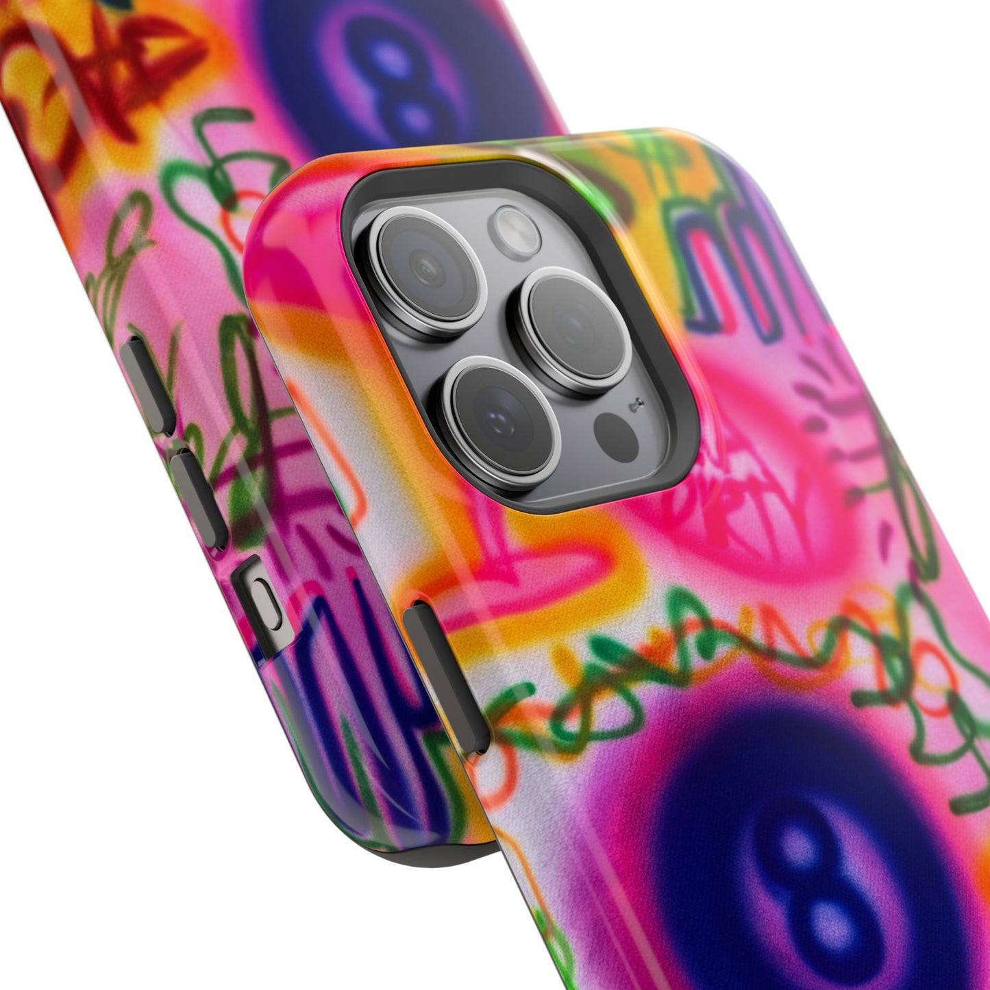 MagSafe "farbenfrohes Chaos" Airbrush-iPhone-Hülle