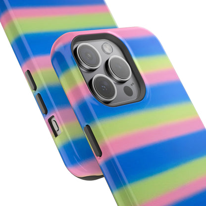 MagSafe "sherbet stripes" airbrush iPhone case