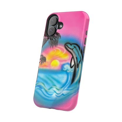 MagSafe "Delfinliebe" Airbrush iPhone-Hülle
