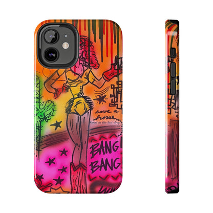 "wild, wild west" airbrush iPhone case