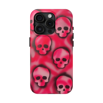 "pink skully" airbrush iPhone case