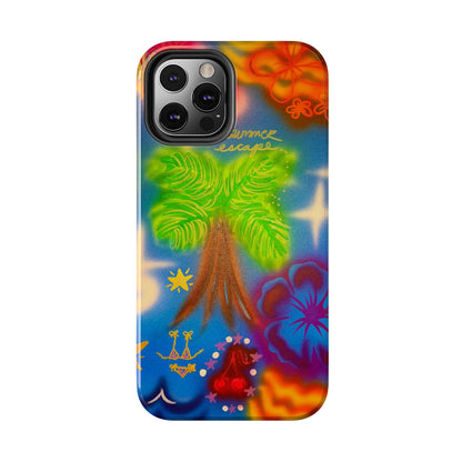 "neon blue palms" airbrush iPhone case