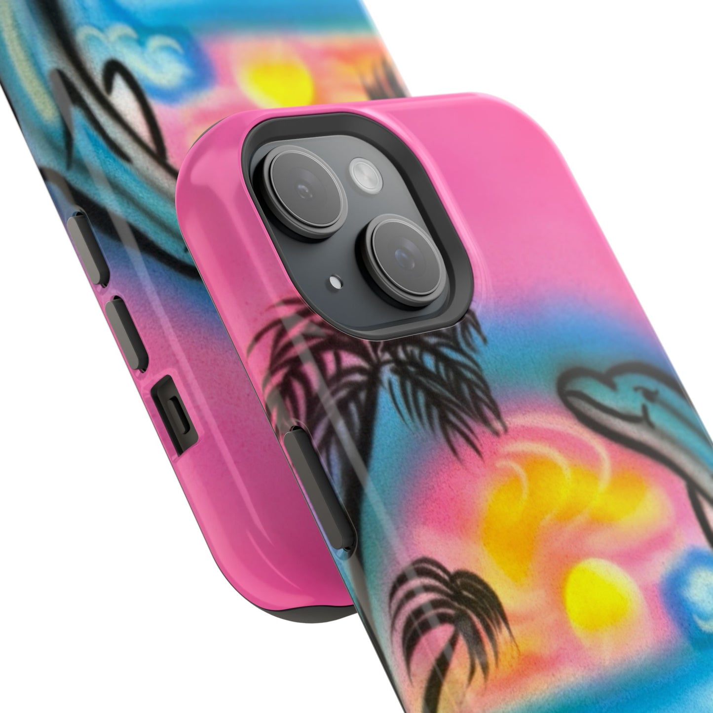 MagSafe "Delfinliebe" Airbrush iPhone-Hülle